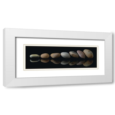 Lean On Me White Modern Wood Framed Art Print with Double Matting by Frank, Assaf