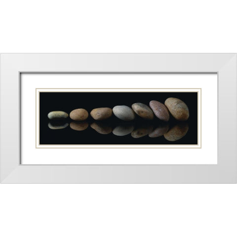 Lean On Me White Modern Wood Framed Art Print with Double Matting by Frank, Assaf