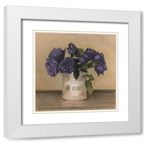 Royal Roses White Modern Wood Framed Art Print with Double Matting by Atria, Cristin