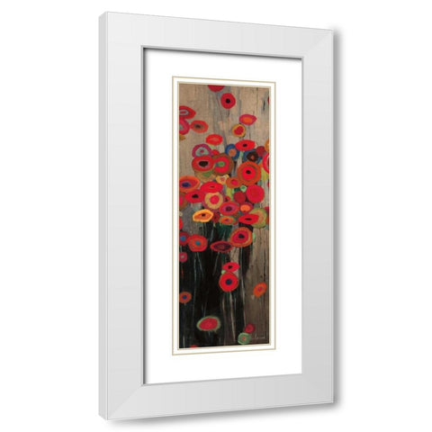 Garden Parade I White Modern Wood Framed Art Print with Double Matting by Li-Leger, Don