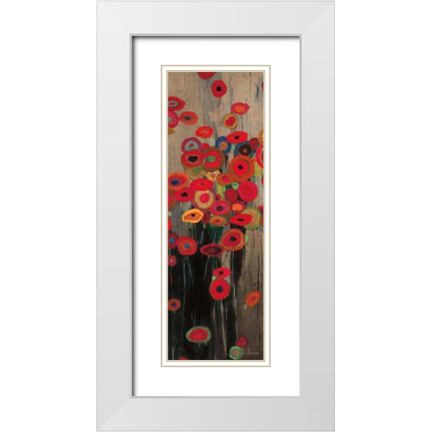 Garden Parade I White Modern Wood Framed Art Print with Double Matting by Li-Leger, Don
