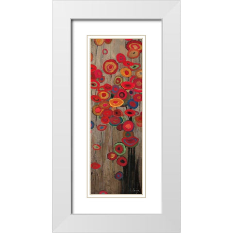 Garden Parade II White Modern Wood Framed Art Print with Double Matting by Li-Leger, Don