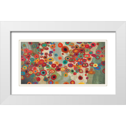 Celebration White Modern Wood Framed Art Print with Double Matting by Li-Leger, Don