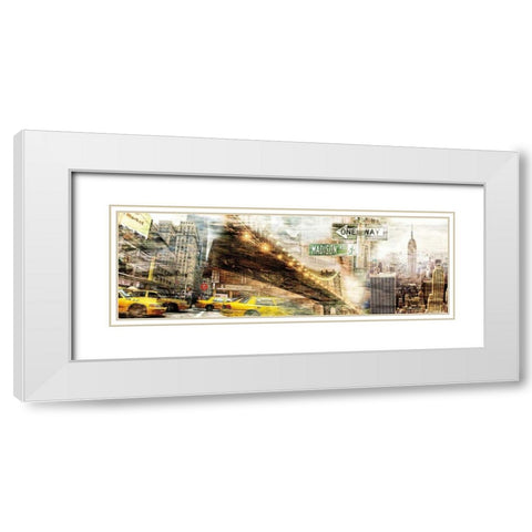 Collage Moments White Modern Wood Framed Art Print with Double Matting by Sola, Bresso
