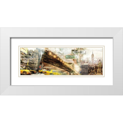 Collage Moments White Modern Wood Framed Art Print with Double Matting by Sola, Bresso