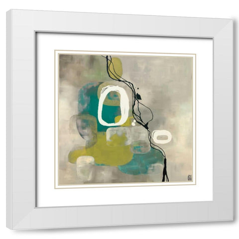 Jade Retro White Modern Wood Framed Art Print with Double Matting by Maitland, Laurie