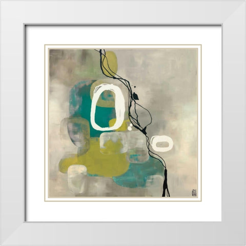 Jade Retro White Modern Wood Framed Art Print with Double Matting by Maitland, Laurie