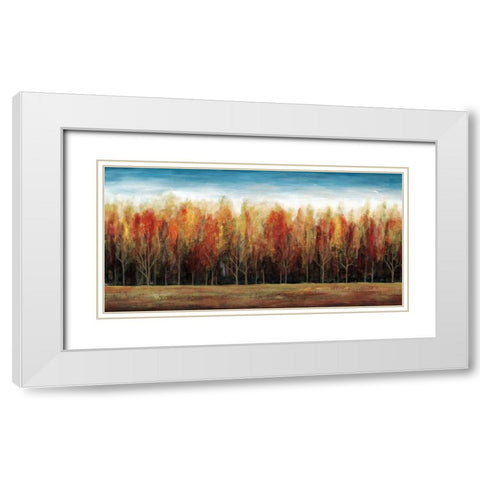 Deep Forest White Modern Wood Framed Art Print with Double Matting by Fontaine, Stephane