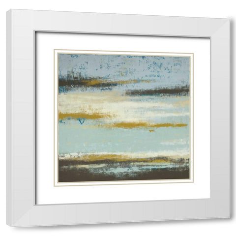 Ocean View White Modern Wood Framed Art Print with Double Matting by Vindedzis, Rita