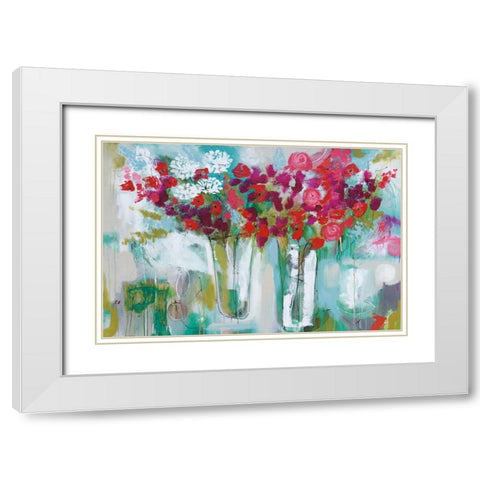 Charmant White Modern Wood Framed Art Print with Double Matting by Brooks, Amanda J.