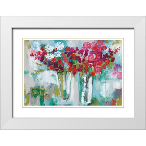 Charmant White Modern Wood Framed Art Print with Double Matting by Brooks, Amanda J.