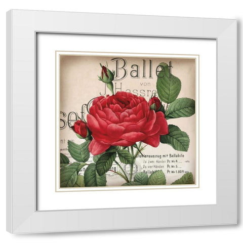 Scent of a Rose I White Modern Wood Framed Art Print with Double Matting by Berg, Sabine