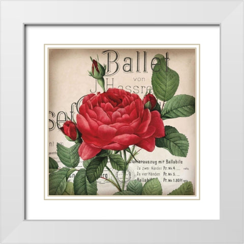 Scent of a Rose I White Modern Wood Framed Art Print with Double Matting by Berg, Sabine