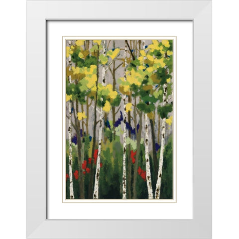 Whispering  White Modern Wood Framed Art Print with Double Matting by Vindedzis, Rita