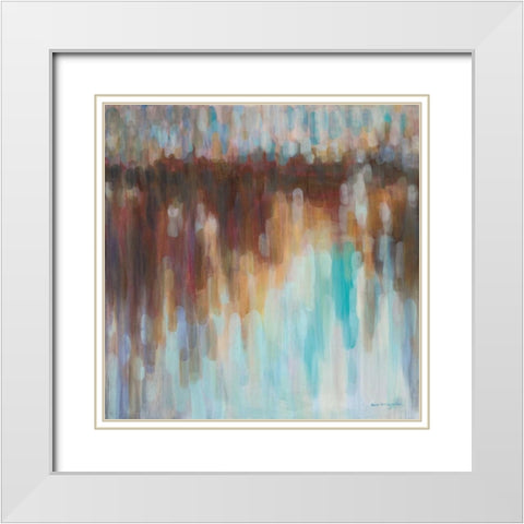 Lights on the Harbour White Modern Wood Framed Art Print with Double Matting by Parker, Karen Lorena