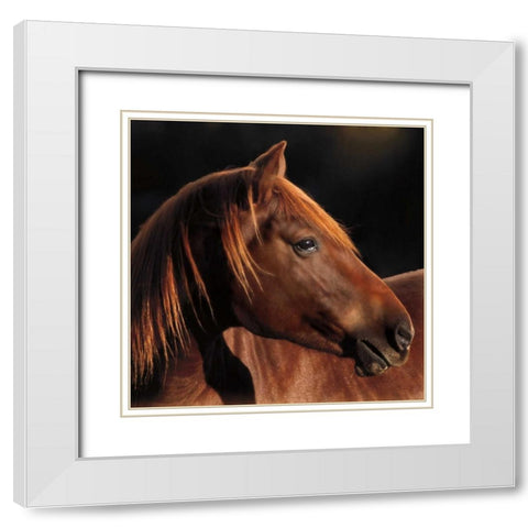 Pretty Girl White Modern Wood Framed Art Print with Double Matting by Caro, Wendy