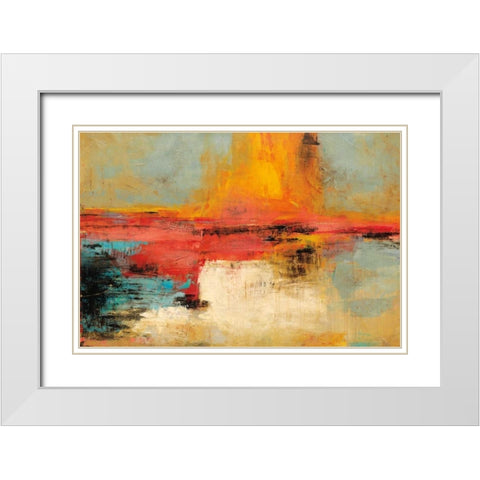 Acertijo White Modern Wood Framed Art Print with Double Matting by Villarreal Santos, Nancy