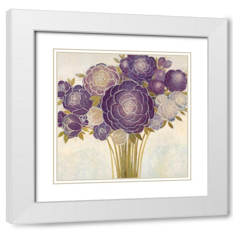 Floriello White Modern Wood Framed Art Print with Double Matting by MARIA