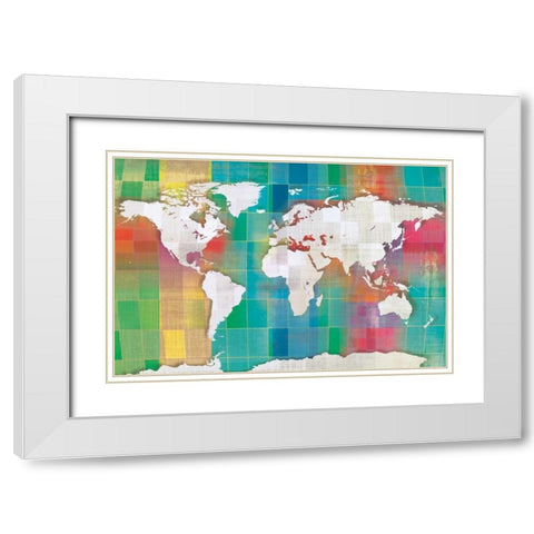 Color My World White Modern Wood Framed Art Print with Double Matting by Venter, Tandi