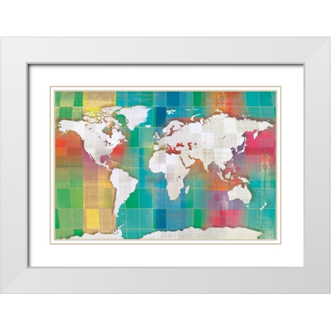 Color My World White Modern Wood Framed Art Print with Double Matting by Venter, Tandi
