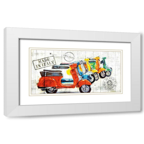 Made In Italy White Modern Wood Framed Art Print with Double Matting by Sola, Bresso