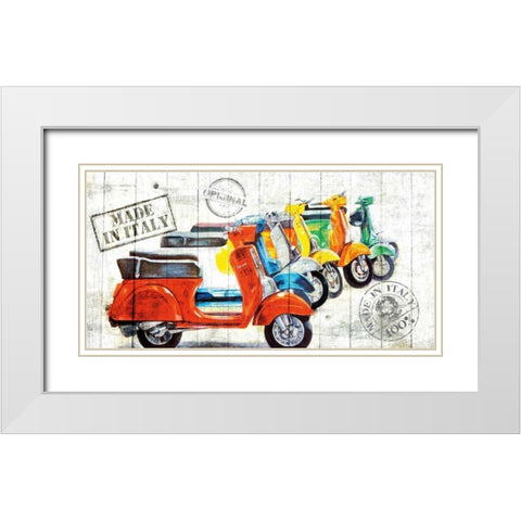 Made In Italy White Modern Wood Framed Art Print with Double Matting by Sola, Bresso