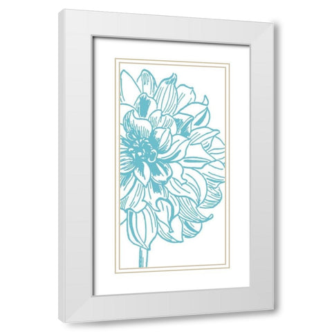 Simplicity II White Modern Wood Framed Art Print with Double Matting by Berg, Sabine