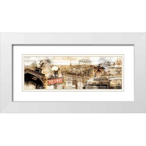 Visiting France White Modern Wood Framed Art Print with Double Matting by Sola, Bresso