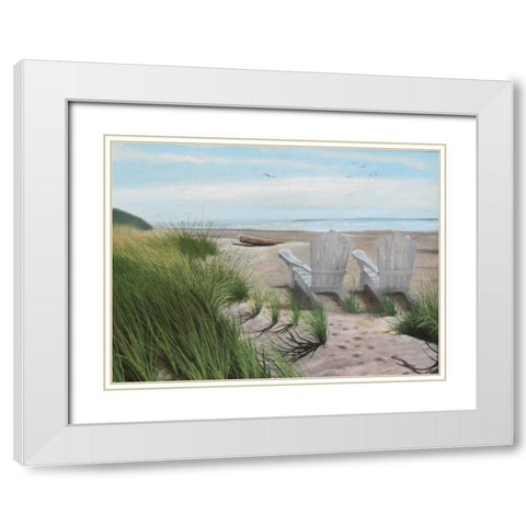 Perfect Spot on the Beach White Modern Wood Framed Art Print with Double Matting by Peterson, Julie