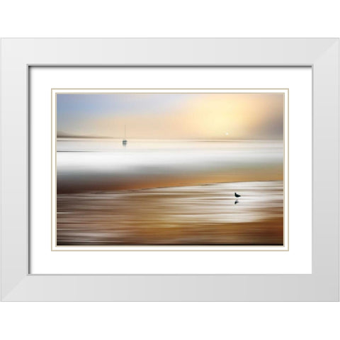 Silent Pause White Modern Wood Framed Art Print with Double Matting by Pelkey, Marvin
