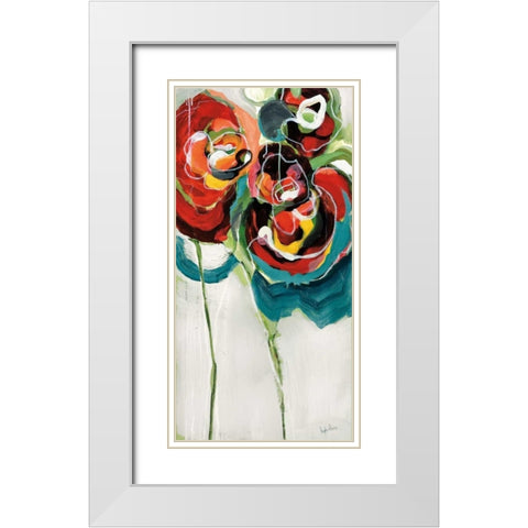 Wasabi Rose I White Modern Wood Framed Art Print with Double Matting by Maritz, Angela