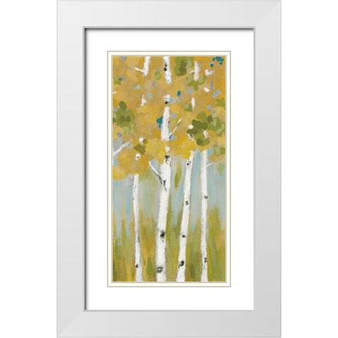 Golden Day II White Modern Wood Framed Art Print with Double Matting by Vindedzis, Rita