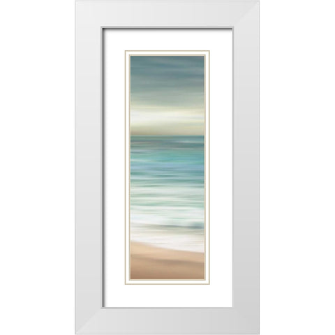 Ocean Calm III White Modern Wood Framed Art Print with Double Matting by Venter, Tandi