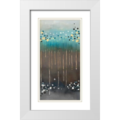 Spot of Rain II White Modern Wood Framed Art Print with Double Matting by Maitland, Laurie