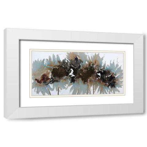 Asian Mist White Modern Wood Framed Art Print with Double Matting by Barnes, Natasha