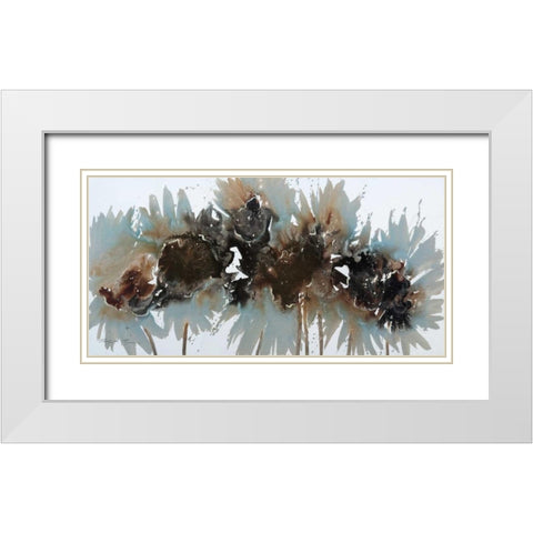Asian Mist White Modern Wood Framed Art Print with Double Matting by Barnes, Natasha