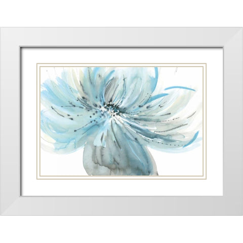 A Grand Bloom White Modern Wood Framed Art Print with Double Matting by Meyers, Rebecca