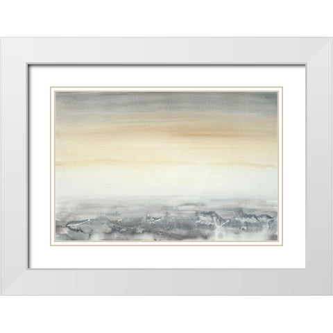 Sable Island White Modern Wood Framed Art Print with Double Matting by St. Germain, Patrick