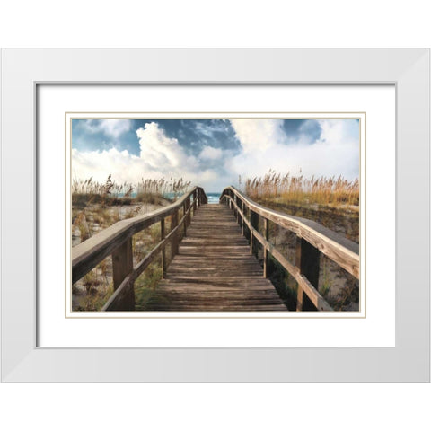 Path To Paradise White Modern Wood Framed Art Print with Double Matting by Cahill, Michael