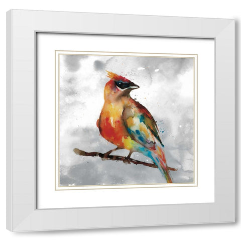 Cardinal White Modern Wood Framed Art Print with Double Matting by Fontaine, Stephanie