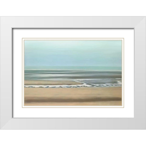 Seaside White Modern Wood Framed Art Print with Double Matting by Venter, Tandi