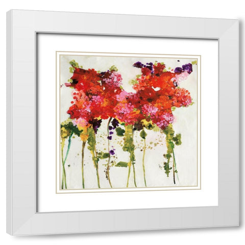 Dandy Flowers II White Modern Wood Framed Art Print with Double Matting by Barnes, Natasha