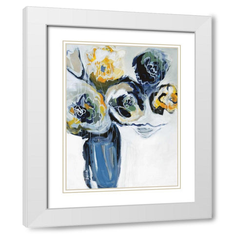 A New Day Blooms White Modern Wood Framed Art Print with Double Matting by Maritz, Angela