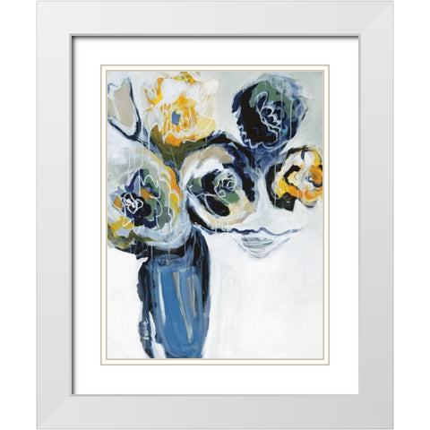 A New Day Blooms White Modern Wood Framed Art Print with Double Matting by Maritz, Angela