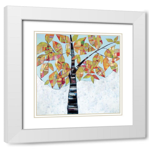 Over Our Heads White Modern Wood Framed Art Print with Double Matting by Swider, Staci