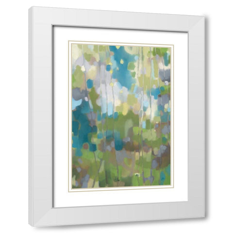 Wistful White Modern Wood Framed Art Print with Double Matting by Weber, Jennifer