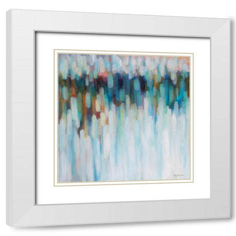 Aurora Lights White Modern Wood Framed Art Print with Double Matting by Parker, Karen Lorena