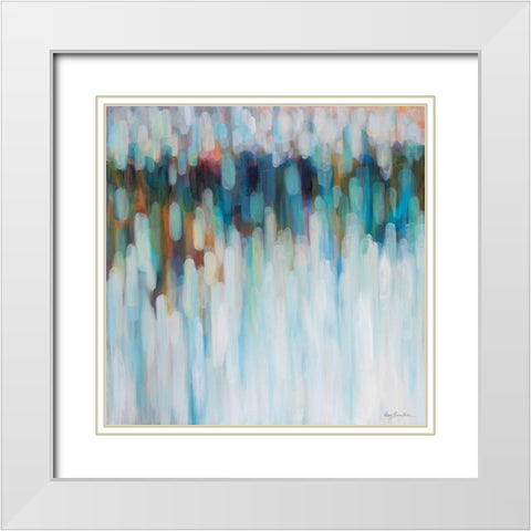 Aurora Lights White Modern Wood Framed Art Print with Double Matting by Parker, Karen Lorena