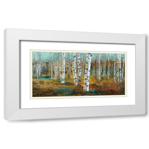 Summer Song White Modern Wood Framed Art Print with Double Matting by Fontaine, Stepahne