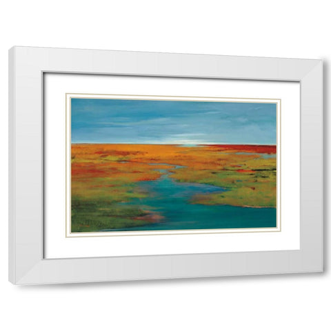 Going the Distance White Modern Wood Framed Art Print with Double Matting by Jackson, Victoria